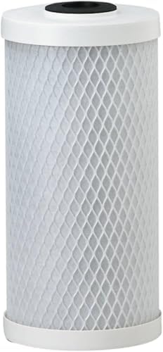 Pentair Pentek CBC-BB Big Blue Carbon Water Filter, Whole House Heavy Duty Carbon Block Replacement Cartridge with Bonded Powdered Activated Carbon (PAC) Filter, 10" x 4.5", 0.5 Micron, White by PENTAIRPENTEK