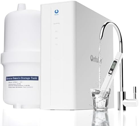 Ontulor S3OP Reverse Osmosis System 9 Stage Water Filter Reduces PFAS, PFOA/PFOS, TDS, Lead, Chlorine, Bad Taste & Odor NSF/ANSI 42 Certified TDS Meter Included（S3OP-with Tank System） by Ontulor