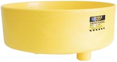 Eagle Drum Funnel with Flame Arrester Screen for 30, 55 Gallon Drum, Yellow by Eagle