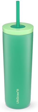 LifeStraw Go Series Tumbler – Double Wall Insulated Stainless Steel Water Filter, Cactus Green, Designed for Everyday Use, Removes Bacteria, Parasites, Microplastics, and Improves Taste by Unknown