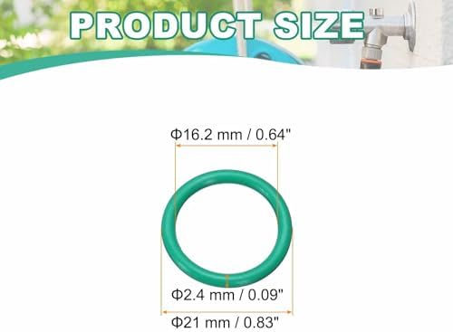 HARFINGTON 20 Pcs Fluorine Rubber O-Rings 21mm OD 16.2mm ID 2.4mm Width Round Sealing O Ring Seal Gasket for Industrial Engines Plumbing Faucet Hose Automotive - Image 2