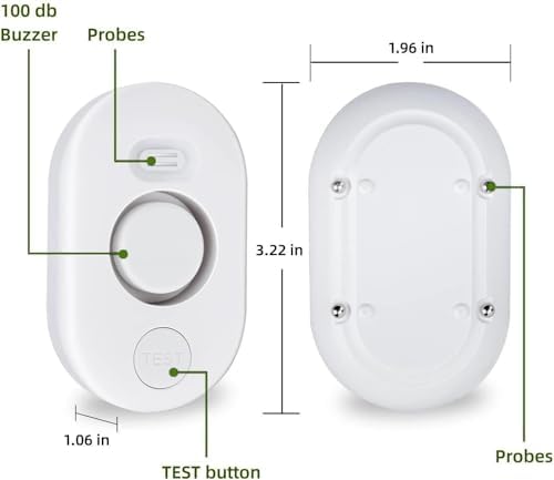 5 Pack Water Leak Detectors for Home, 100dB Water Sensor Alarm for Basement - Image 5