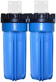 Dual Whole House Water Filter System 3.5" x 10" Housing with 3/4" Ports + Pressure Relief - Image 2