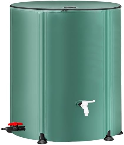 Collapsible Rain Barrel Water Storage Containers-105 Gallon Portable Rainwater Collect System Water Tank to Collect Rainwater from Gutter Downspout Water Catcher with Spigots,Filter＆Overflow Kits by Unknown