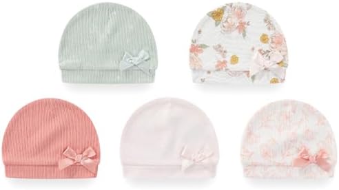 MAMIMAKA Newborn Baby Boy Girl Caps Mittens Socks Set Cotton Baby Essentials Accessories (Hats+Gloves+Socks) - Image 2