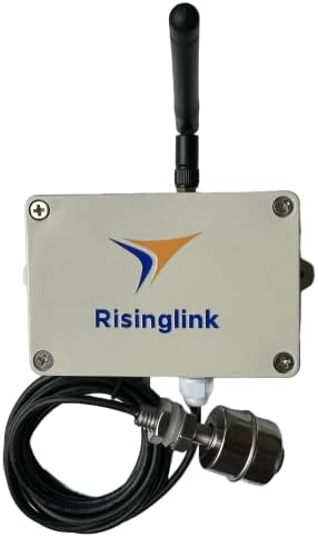 WiFi Water Level Monitor Alarm, High OR Low Water Level Alerts, Text & Email Notifications, Battery Powered, Stainless Steel Float Sensor with 10 ft Cable, Indoor/Outdoor Use by Risinglink