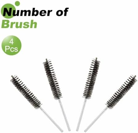 HARFINGTON 4pcs Wire Bore Brush 8 x 7/8" 1/4 Inch Shank Stainless Steel Bristles Cleaning Brush for Clean Car Part Tube Kitchen Garage - Image 3