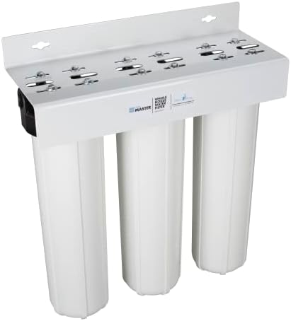 Home Master Whole House Three Stage Water Filtration System with Fine Sediment, Iron and Carbon, Blue by HomeMaster