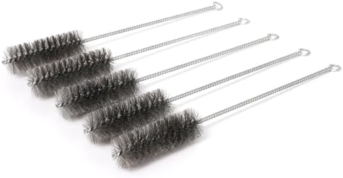 12 Inch Pipe Cleaning Brush Set with Stainless Steel Bristles, Steel Wire Tube Brush Kit for Auto Parts Polishing, Machining, Bottles, Tubes, Etc.（30mm-5pcs） by WMXXBRU