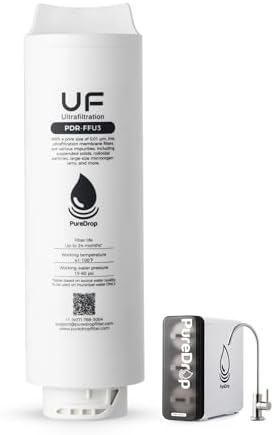 PureDrop PDR-FFU3 0.01μm Ultra-Filtration Membrane Replacement Filter Cartridge for PDR-3CUW Under Sink Water Filter System by PureDrop