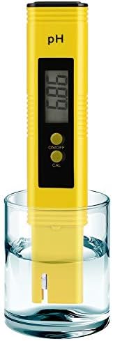 Digital pH Meter Tester Pen for Water, Pre-Calibrated, High Accuracy ±0.01, 0–14 pH Range, Pocket Size for Drinking Water, Pool, Aquarium & Hydroponics (Yellow) by YOUR+BEST+LIFE+PARTNER