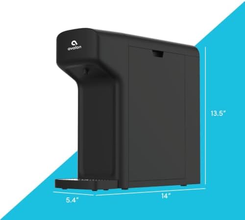 Avalon Countertop Water Filter System, NSF Certified Dual Filtration, Non Electric Dispenser with Drip Tray, Black - Image 4