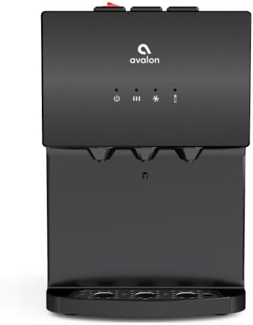 Avalon A12BLK Countertop Bottleless Water Dispenser with Hot Cold and Cool Water Dual Filtration Self Cleaning and Built-in Nightlight in Black Stainless Steel - Image 3