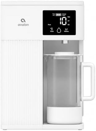 Avalon Countertop Reverse Osmosis Water Dispenser with Pitcher, 4 Stage Filtration, Digital Display, TDS Level, Filter Indicator, Self Cleaning, White by AvalonWater