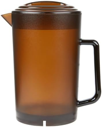G.E.T. P-3064-1-A 64 oz. Amber Textured Plastic Pitcher, Dishwasher Safe, Break Resistant, for Indoor and Outdoor Entertaining, (Pack of 12) by Unknown