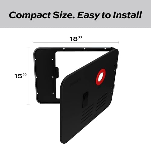 FOGATTI 15" x 18" InstaShower 8 RV Tankless Water Heater Door, Black - Image 4