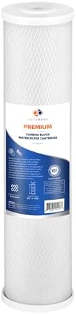 Aquaboon 5 Micron 20 x 4.5 Premium Whole House Water Filter Replacement Cartridge Carbon Block Chlorine Reduction for 1-Stage Water Filtration System 1 Pack by Aquaboon