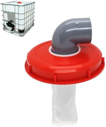 IBC Lid Filter Cover for Rainwater Harvesting, 45/90 Degree Tote Adapter with Washable Nylon Screen, Fits 163mm and 245mm Tank Openings, Plastic Guard(DN225 90°) - Image 4