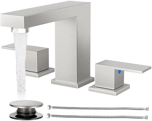 Cobbe Bathroom Faucet 3 Hole, Brushed Nickel Bathroom Sink Faucet 8 Inch by Cobbe