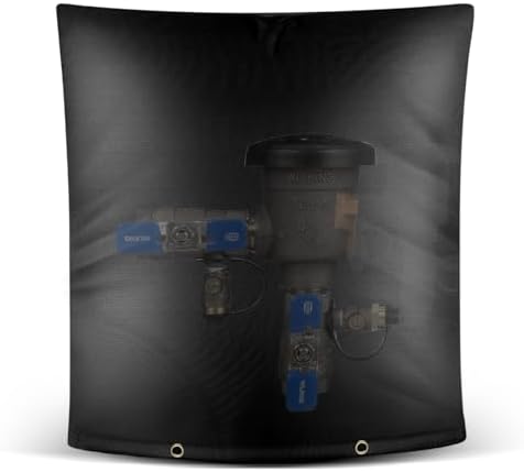 Backflow Insulation Cover, Pipe Insulation Wrap for Winter Freeze Preventer, Heavy-Duty 5-Layer Waterproof Oxford Fabric Cover for Outdoor Sprinklers and Faucets, 24W x 24H inches- Black by IFRMMY