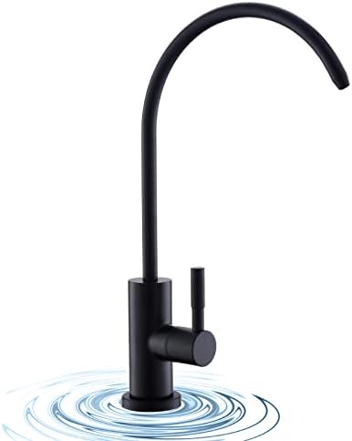 WEWE Drinking Water Faucet for RO System, Matte Black, Non-Air Gap by WEWE