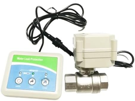 Water Leakage Detector Close Electric Valve Automatically, DN15 Water Leak Alarm Device, Water Leakage Stopper(DN15 Stainless Valve) by Unknown