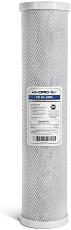Hydronix CB-45-2005 Whole House, Commercial & Industrial NSF Coconut Carbon Block Water Filter, 4.5" x 20" - 5 Micron by Hydronix