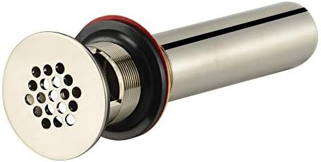 Purelux Grid Drain Strainer Assembly with Overflow for Bathroom Sink, Made of Brass Brushed Nickel - Image 5