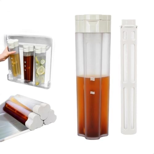 watchget 600ml/20oz Portable Cold Brew Coffee Maker with 300-Mesh Fine Filter & Airtight Seal, Leak-Proof Geometric Petal Design for Home Use, Iced Tea and Coffee Brewer Space Saving Pitcher by watchget