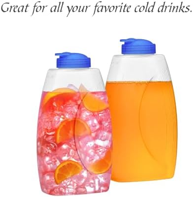 Amazing Abby - Fitly - 64-oz Plastic Pitcher (2-Pack), Unbreakable Water Pitcher with Lid, BPA-Free, Heat-Resistant, Dishwasher-Safe, Great for Both Iced and Hot Drinks, Indoors and Outdoors - Image 5