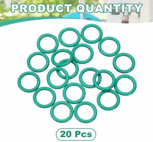 HARFINGTON 20 Pcs Fluorine Rubber O-Rings 15mm OD 10.2mm ID 2.4mm Width Round Sealing O Ring Seal Gasket for Industrial Engines Plumbing Faucet Hose Automotive - Image 3