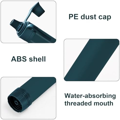 10NM Portable Water Filter System Set,Backpacking Squeeze Water Filtration Purifier Survival System for Hiking (Navy Blue) - Image 5