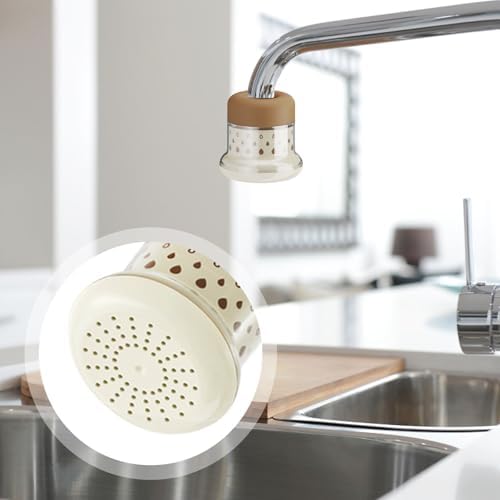Faucet Water Filter,Splash Proof Softener Parts,Detachable Leak Proof F́aucet Mount Sink Purifier for Kitchen Shower Home Hotel Restaurant Apartment (Brown) - Image 4