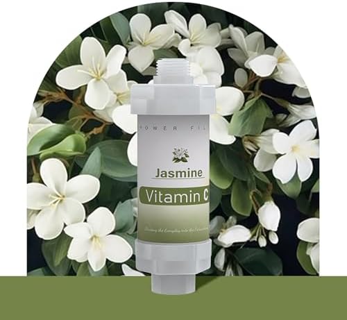Shower Head Filter for Hard Water Bathroom Accessories Water Filter Vitamin C Replacement Cartridge Remove Chlorine Fluoride Heavy Metals Improves Skin Condition Protects Hair Jasmine Scent by Unknown