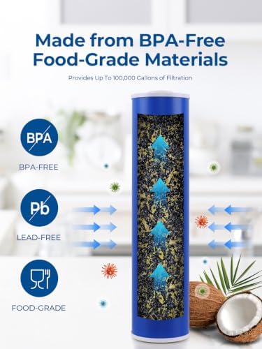 20x4.5 Inch KDF Water Filter, Heavy Metal Reduction (Lead, Mercury, Arsenic), Whole House Replacement Cartridge for 20" x 4.5" Housings - Image 4