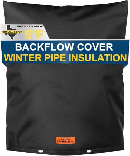 16"x20" Insulated Backflow Cover, Black, 7-Layer by CholilaCover