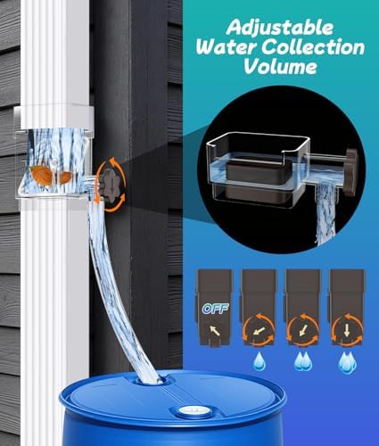 WADEO Upgraded Rain Barrel Diverter Kit for 2x3 or 3x4inch Downspouts Brown - Image 3