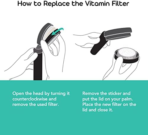 Vitamin C Filter for Barumi Pluo Handheld Showerhead - Unscented | 3-Pack, Pure Vitamin C, Moisturizes Skin and Hair, Removes Chlorine and Impurities from Tap Water, Filters Rust, Easy Installation - Image 4