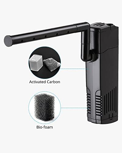 NICREW Internal Aquarium Filter for Fish Tank up to 20 Gallons, 100 GPH - Image 3