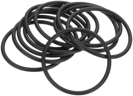 PATIKIL Silicone O Rings, 10 Pcs 2" OD 1.8" ID 0.12" Width Sealing O Ring Gasket Washers for Bathroom Sink Compressor Valves Pipe Hose Repair, Black (52x45.8x3.1mm) by PATIKIL