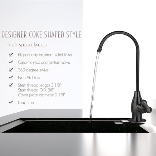 iSpring GK1-ORB Reverse Osmosis Drinking Water Faucet, High Spout RO Faucet for Under Sink Water Filtration Systems Oil Rubbed Black - Image 3