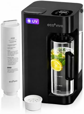 Mate 3 UV Reverse Osmosis Water Filter Countertop, No Installation Purifier by ECOVIVAWATER