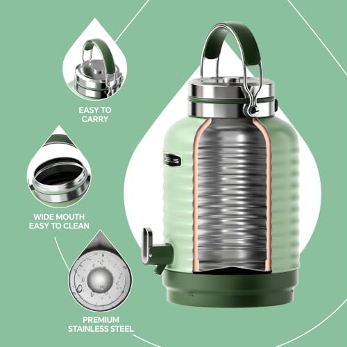 IDEUS Insulated Beverage Dispenser 1.4gal, Drink Container Ivy B-type - Image 3