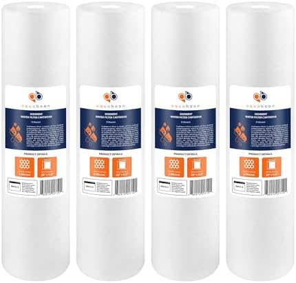 Aquaboon 5 Micron 20 x 4.5 Sediment Water Filter Replacement - 4 Pack by Aquaboon
