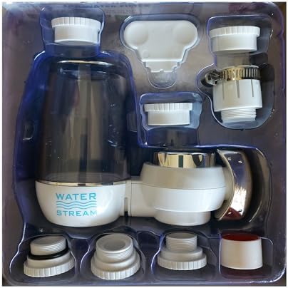 Water Stream by Little Luxury, Luxury Home Tap Water Filter, Ceramic & Carbon Filter (1 Filter Included), Reduces Lead, Chlorine & More, Fits Standard Faucets, Vertical Faucet Mount, Refreshing Water - Image 5