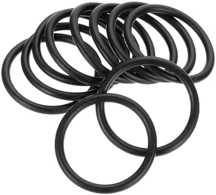 PATIKIL Silicone O Rings, 10 Pcs 1.4" OD 1.1" ID 0.12" Width Sealing O Ring Gasket Washers for Bathroom Sink Compressor Valves Pipe Hose Repair, Black (35x28.8x3.1mm) by PATIKIL