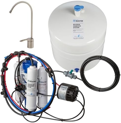 Home Master TMHP-L HydroPerfection RO System, 9-stages, 99% rejection DOW membrane, Patented 2-pass Remineralization, 4.5sec Fill Rate, 1:1 Waste Ratio, UV 99.9% EPA 97952AZ1, Lux Faucet, Fridge Ki by HomeMaster