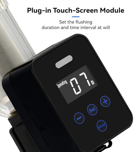 Spin Down Sediment Water Filter: 50/100 Micron Precision, Plug - in with Touch - Screen Auto Flushing, Brass Top Clear Housing & Reusable, Plug-in Use Only - Image 3