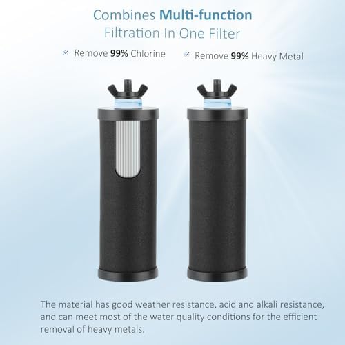 2.25G Ultra-Filtration Gravity Water Filter System，304 Stainless Steel Countertop System with 2 Filters & Metal Faucet，NSF/ANSI 42 Certification，Reduce 99% Chlorine - Image 4