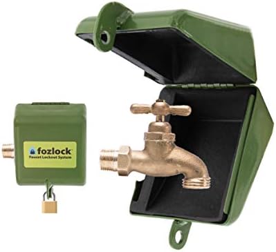 Fozlock Outdoor Faucet Lock System, Green – Insulated Garden Hose Bibb Cover and Lock, Easy to Install – This Outdoor Water Faucet Lock Prevents Water Theft and Vandalism by Fozlock